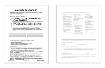 Buyers Guide - 1 Part AS IS - External Spanish